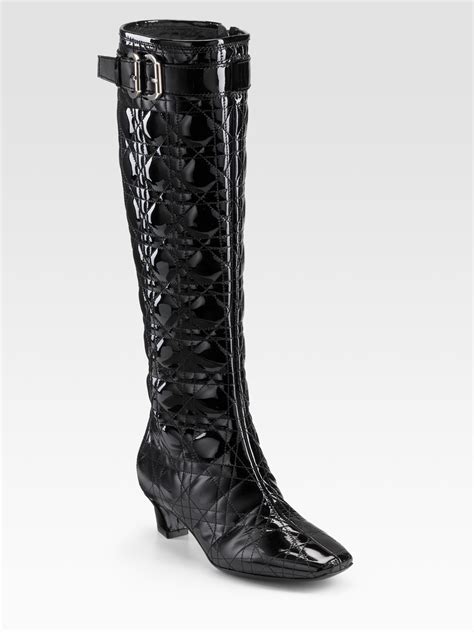 dior flat knee high boots